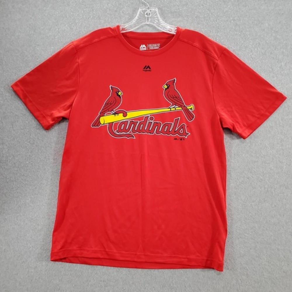 St. Louis Cardinals Men Shirt Medium Red Gallo Family 15 Majestic Evolution Tee